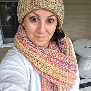 Handmade wool scarf- crocheted scarf- winter accessories- scarf